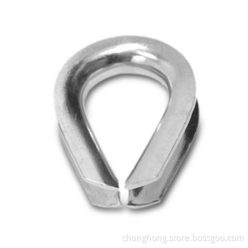 Wire Rope Thimble, Extra Heavy-duty US Type G414, Made of AISI 316 and 304 Stainless Steel